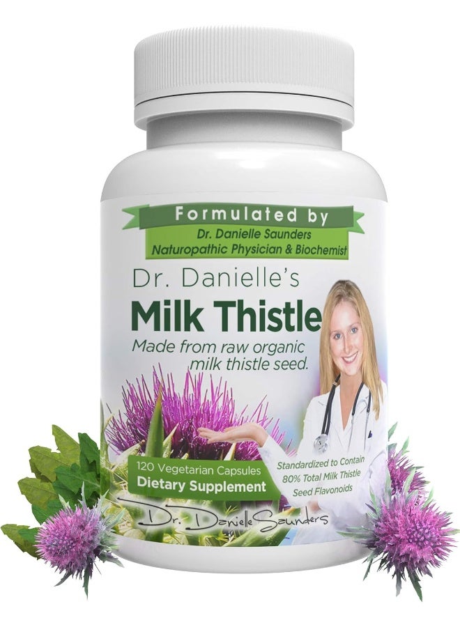 Doctor Danielle Milk Thistle 30:1 Extract, Standardized to Contain 80% Total Flavonoids 120 Capsules - Image 1