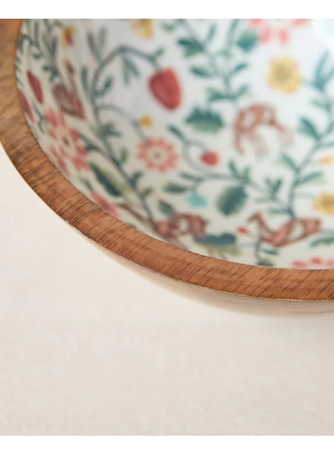 Chumbak Apple Orchards Wooden Bowl,8"dia | Kashmir Trails