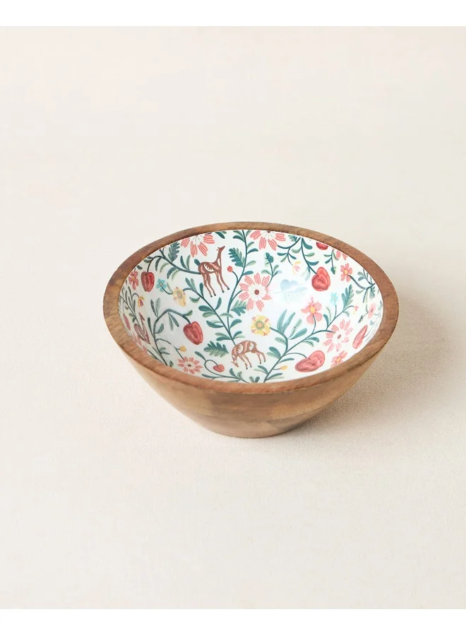 تشامباك Apple Orchards Wooden Bowl,8"dia | Kashmir Trails