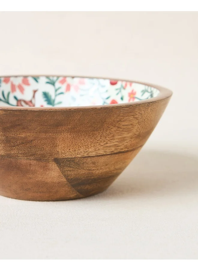 Chumbak Apple Orchards Wooden Bowl,8"dia | Kashmir Trails