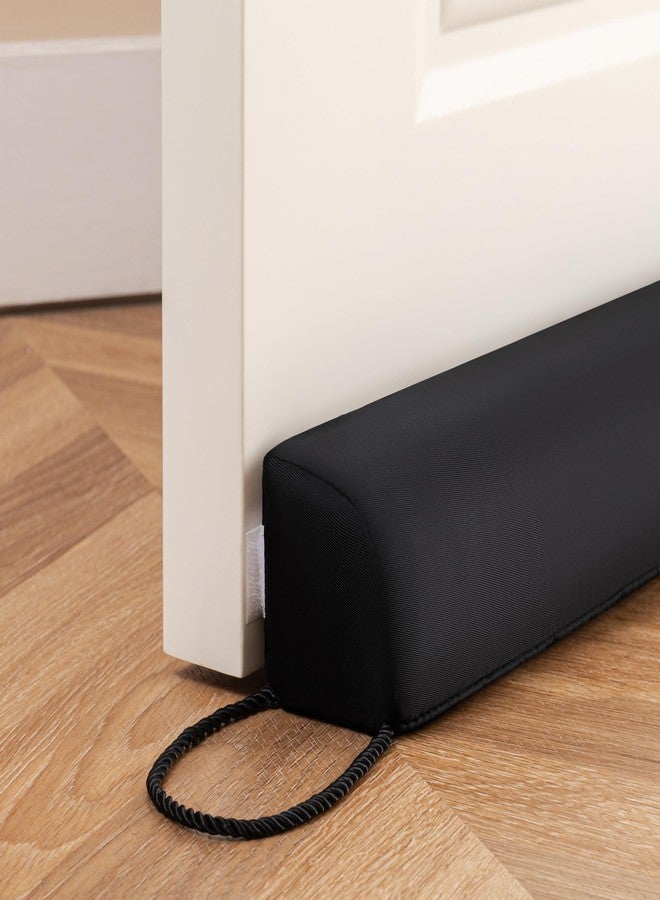 Sunolga Waterproof Door Draft Stopper Blocks Hot and Cold Air with Removable Washable Cover for Bottom of Door, All-Season Seal for Wind, Door Sweep for Gaps Up to 3", Home Essentials, 36", Black - Image 1