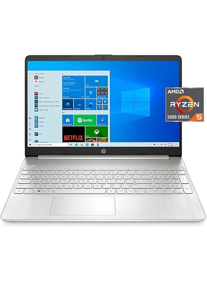 HP لابتوب ‎15-EF2127 بشاشة مقاس 15.6 بوصة بدقة كاملة الوضوح ومعالج إيه إم دي ريزين ‎5 5500/ ذاكرة رام سعة 8 جيجابايت/ محرك أقراص SSD سعة 256 جيجابايت/ بطاقة رسومات إيه إم دي راديون/ نظام تشغيل ويندوز 10 هوم اللغة الإنجليزية فضي - Image 4