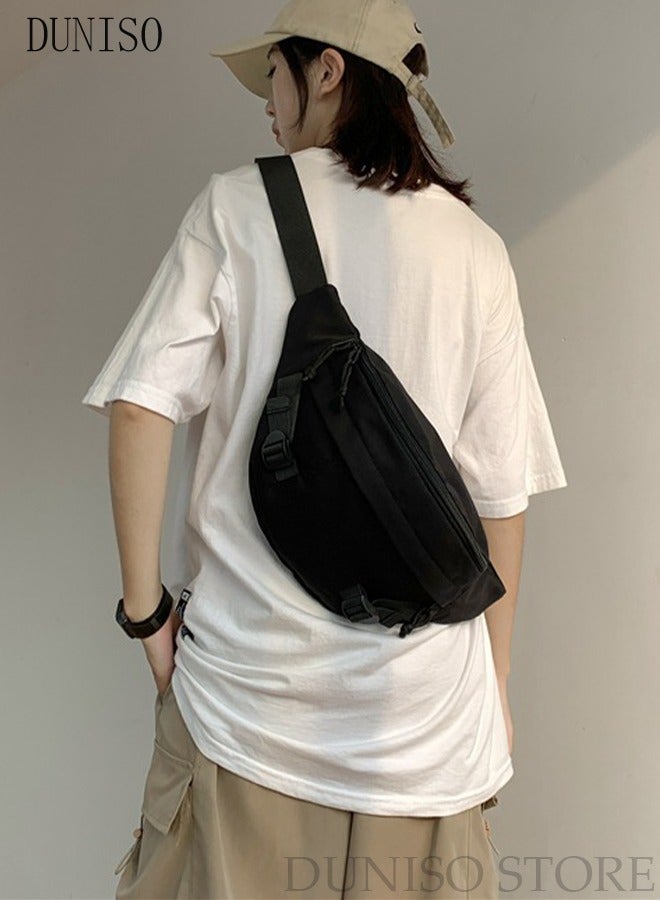 DUNISO Compact Sling Bag for Men and Women, Waterproof Crossbody Bag Chest Shoulder Backpack with Buckle, Everyday Carry Bag for Travel, Work, Sport - Image 5