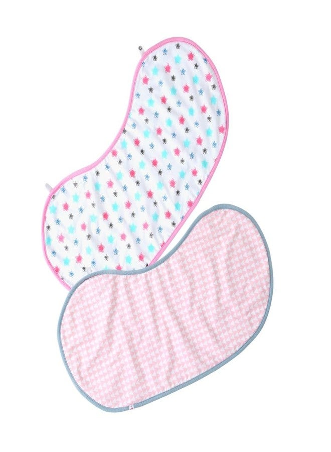 Momzjoy Starry Array Organic Cotton Bib cum Burp Cloths - Set of 2 | Ultra-Soft Bamboo Terry Backing | Large Size for Feeding & Burping | Baby Essentials 0-12 Months - Image 1
