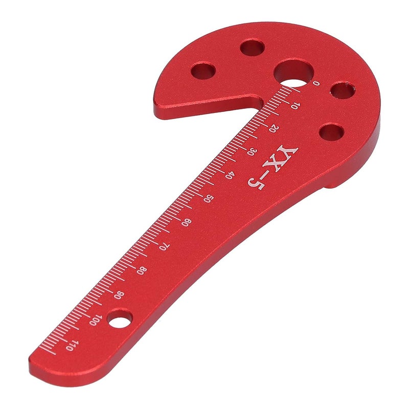 أداة النجارة الخشبية المحمولة الخفيفة الدقيقة ذات مركز الخدش المصنوع من سبائك الألومنيوم الحمراء - Image 4