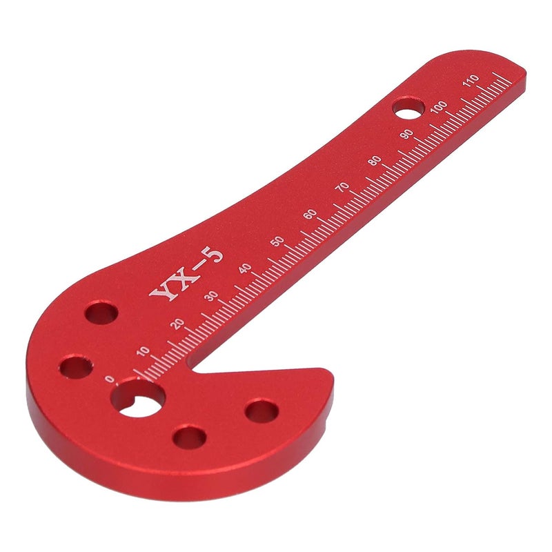 أداة النجارة الخشبية المحمولة الخفيفة الدقيقة ذات مركز الخدش المصنوع من سبائك الألومنيوم الحمراء - Image 1