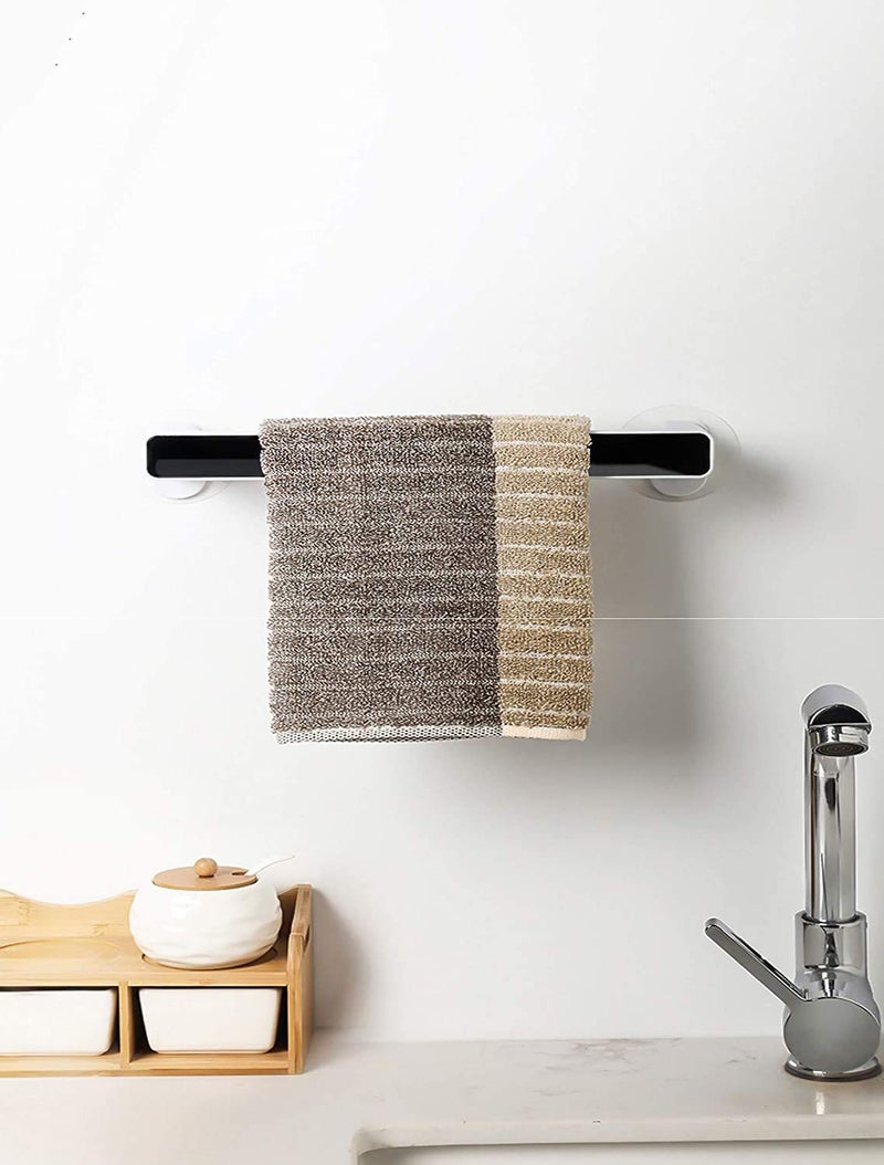 ZURATO Self Adhesive Wall Mount Towel Holder/Towel Stand/Multi-Function Towel Rack for Kitchen Bathroom Toilet,Under Cabinet,Garage,Laundry,Pantry 18.27 * 2.5 * 1.18 Inche (Large-46Cm),Abs Plastic - Image 4