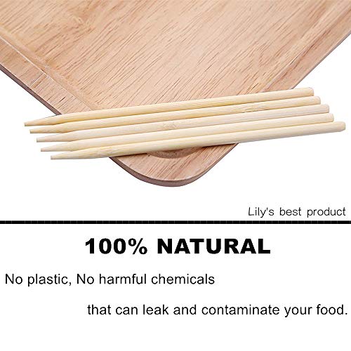 HOPELF 5.5 inch Semi Point Bamboo Skewers - 5mm Thick Natural Bamboo Sticks For BBQ Caramel,Candy Apple Sticks, Corn Dog,Corn Cob,Cookie,Lollipop,Kabob,Gril.(100 pcs) - Image 3