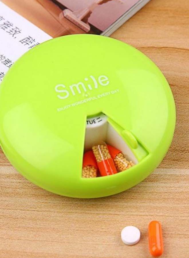 NIBEMINENT Portable Rotating Weekly Round Pill Case - Image 2