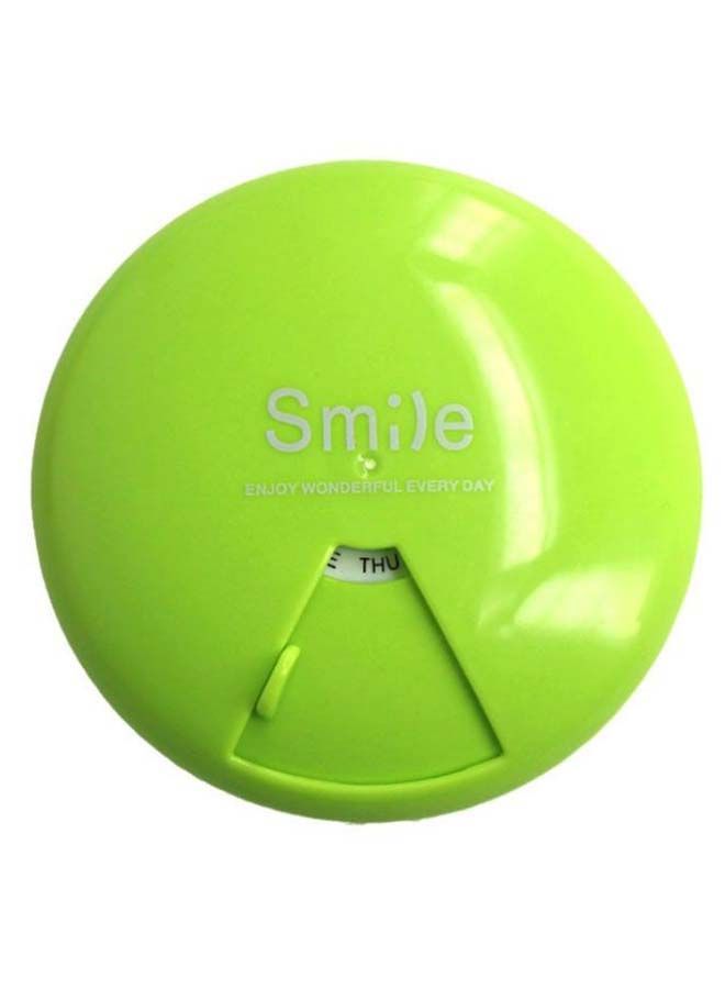 NIBEMINENT Portable Rotating Weekly Round Pill Case - Image 1