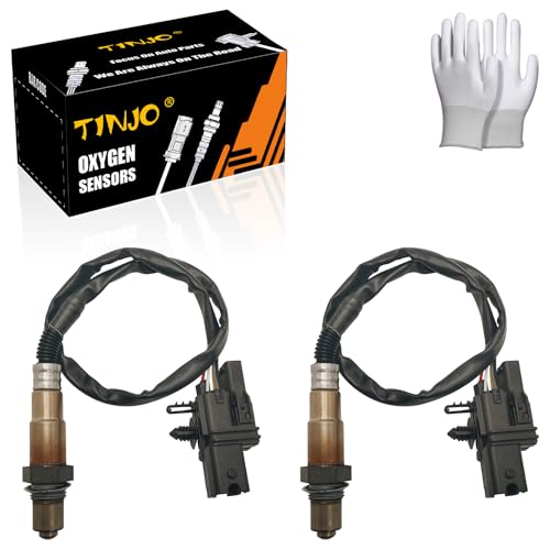 حساس أكسجين TINJO حساس O2 العلوي مناسب لسيارات إنفينيتي G35 Q45 QX56 ولسيارات نيسان ألتيما ماكسيما موراينو كويست فرونتير باثفايندر إكستيرا أرمادا تايتان سنترا حساس أكسجين O2 2PCS استبدال OE 2345060