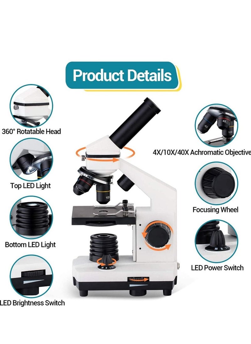 MARGOUN - Microscope Compound Monocular Microscope 40X-2000X for Kids Students and Adults - Image 1