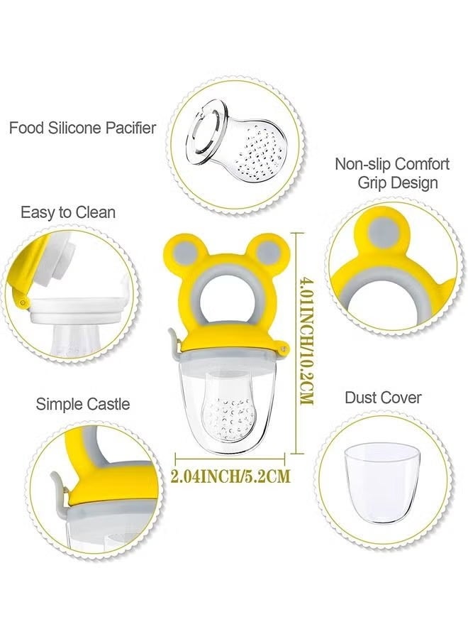 سيستار اثنان من وحدات التغذية المحمولة للفواكه والخضروات الطازجة، بالإضافة إلى اثنتين من إسفنجات الأعشاب البحرية الصديقة للبيئة لمنع الاختناق (مجموعة من أربع قطع) - Image 4