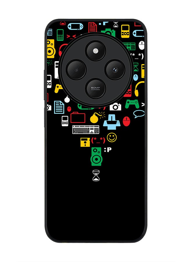 Stylizedd For Xiaomi Redmi 14C / 14R Case,Slim fit Camera Protection, Shockproof Thin Phone cover - Convergence (Black) - Image 1