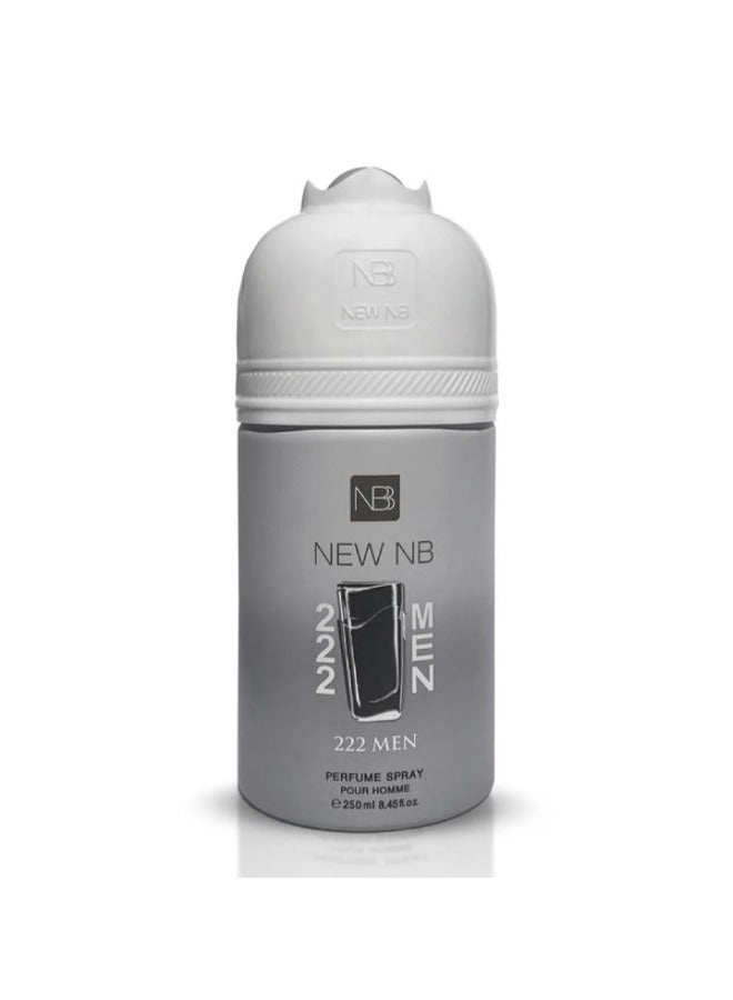 NEW NB Unbranded 222 Men Deodorant Perfume – 250ml | Refreshing & Long-lasting Fragrance - Image 1