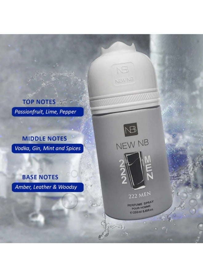 NEW NB Unbranded 222 Men Deodorant Perfume – 250ml | Refreshing & Long-lasting Fragrance - Image 4