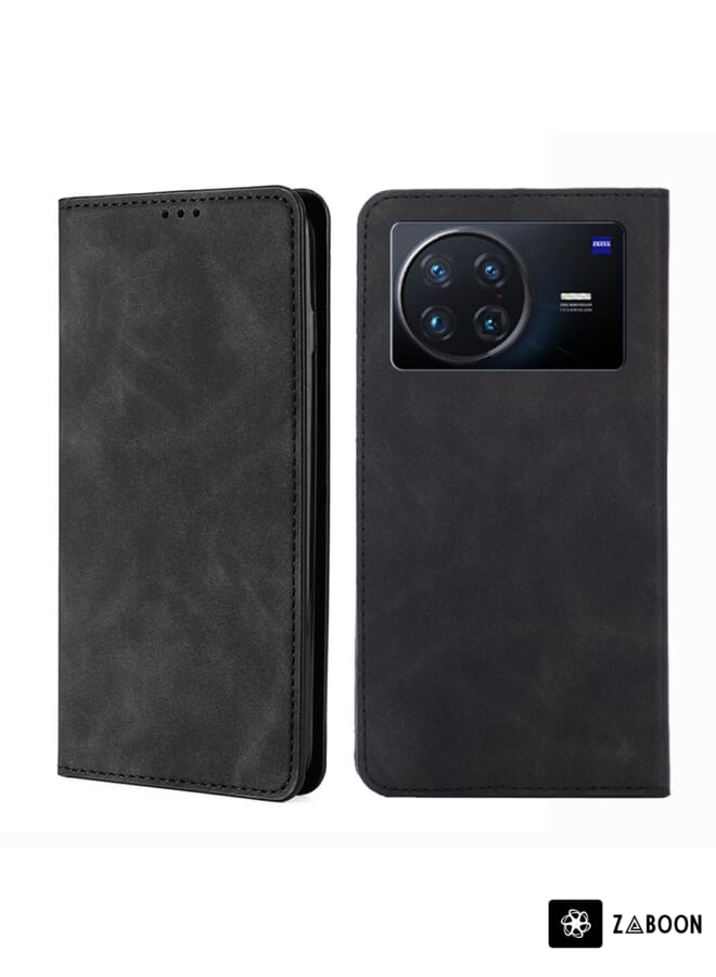 Zaboon Protective Case For OnePlus Nord 2T Skin Feel Magnetic Horizontal Flip Leather - Image 1