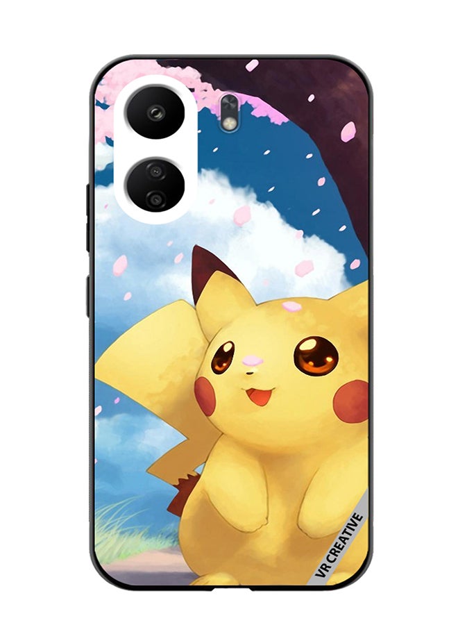 VR CREATIVE Protective Case Cover For Xiaomi Redmi 13C Spring Pikachu Design Multicolour - Image 1