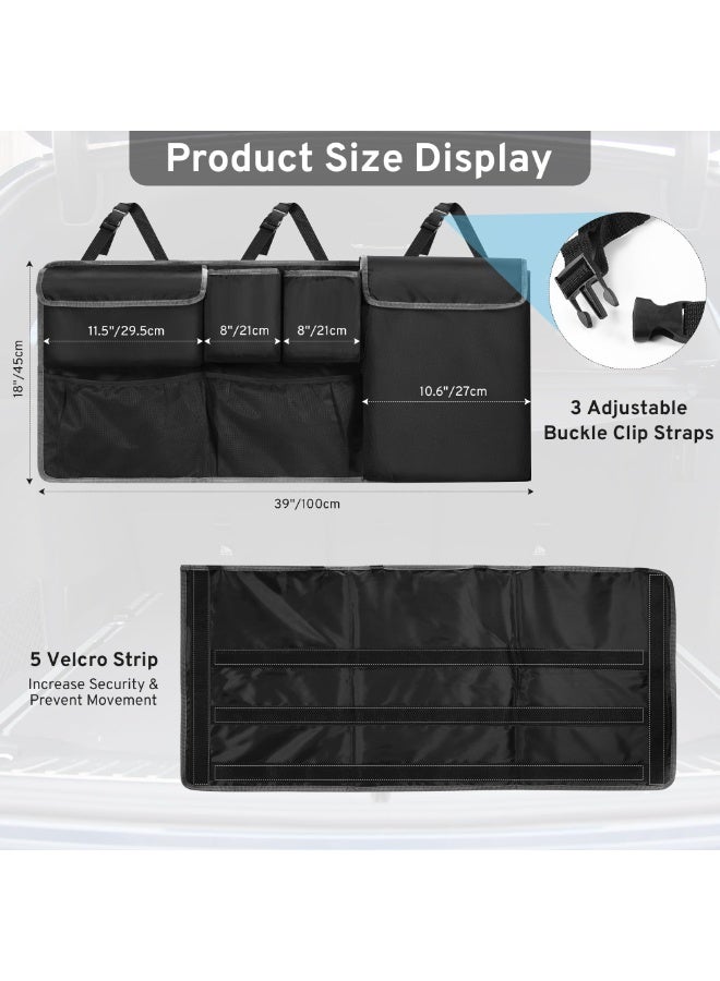 Car Trunk Organizer Storage Backseat Hanging Bag for Jeep Wrangler Grand Cherokee Renegade Cherokee Compass JL Wagoneer Patriot Liberty JK TJ Commander 2/4 Door SUV Accessories 2000-2024 2025 - Image 4