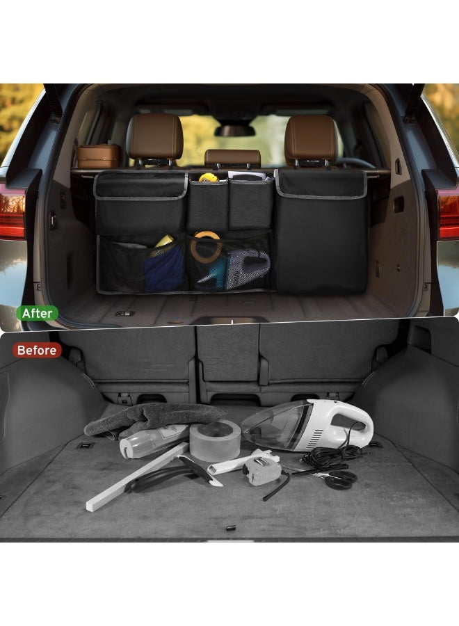Car Trunk Organizer Storage Backseat Hanging Bag for Jeep Wrangler Grand Cherokee Renegade Cherokee Compass JL Wagoneer Patriot Liberty JK TJ Commander 2/4 Door SUV Accessories 2000-2024 2025 - Image 2