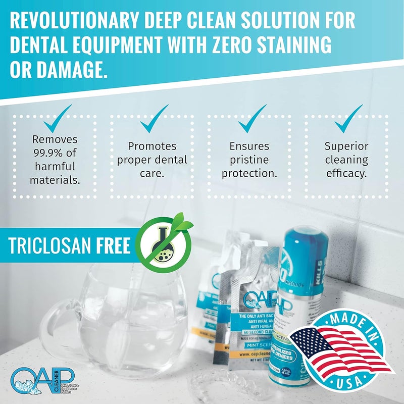 OAP Cleaner  Cleans and Sterilizes Removable Dental and Ortho Appliances  Foam 3to4 Month Supply - Image 3