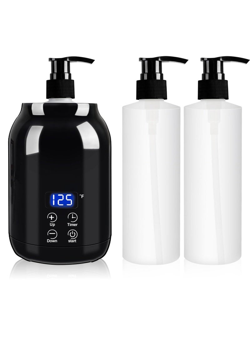 Generic Massage Oil Warmer, Massage Oil Warmer For Massage Therapy, Oil Warmer For Massage For Salon, Barber Shops, Home, With Two Oil Bottle Dispenser, Black - Image 1