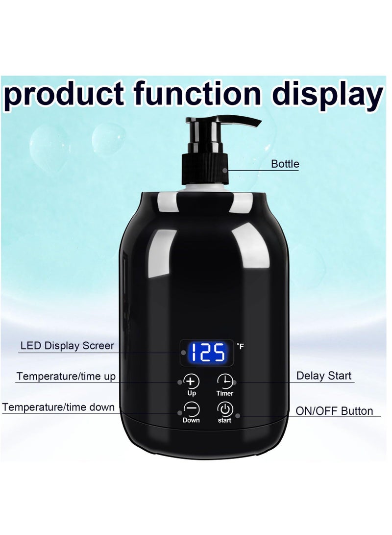 Generic Massage Oil Warmer, Massage Oil Warmer For Massage Therapy, Oil Warmer For Massage For Salon, Barber Shops, Home, With Two Oil Bottle Dispenser, Black - Image 2