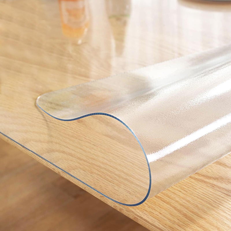 LovePads Frosted Desk Mat 30 x 72 Inch 15mm Thick Frosted Table Protector Waterproof Plastic Table Cover Protector PVC Desk Protector Mat Vinyl Desk Cover for Desktop Coffee  Dining Table