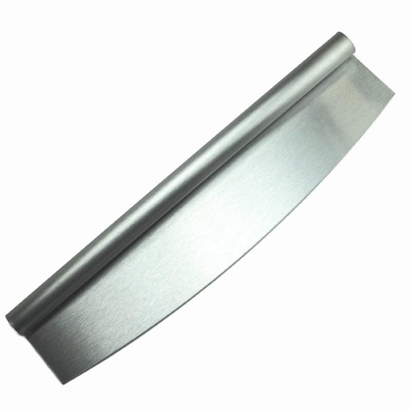Cartify Stainless Steel Pizza Cutter 12 inch Rocker Pizza Knife Slicer Rocker Style with Blade Havey SS Pizza Cutter Premium Pizza Oven Tools and Accessories - Image 1