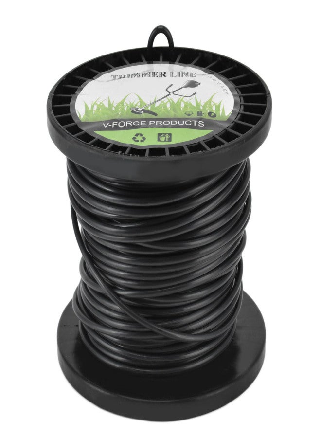Round String Trimmer Line for Husqvarna 3.3mm Black High Cutting Efficiency Trimmer Line for Most Lawn Mowers Farm 30m - Image 2
