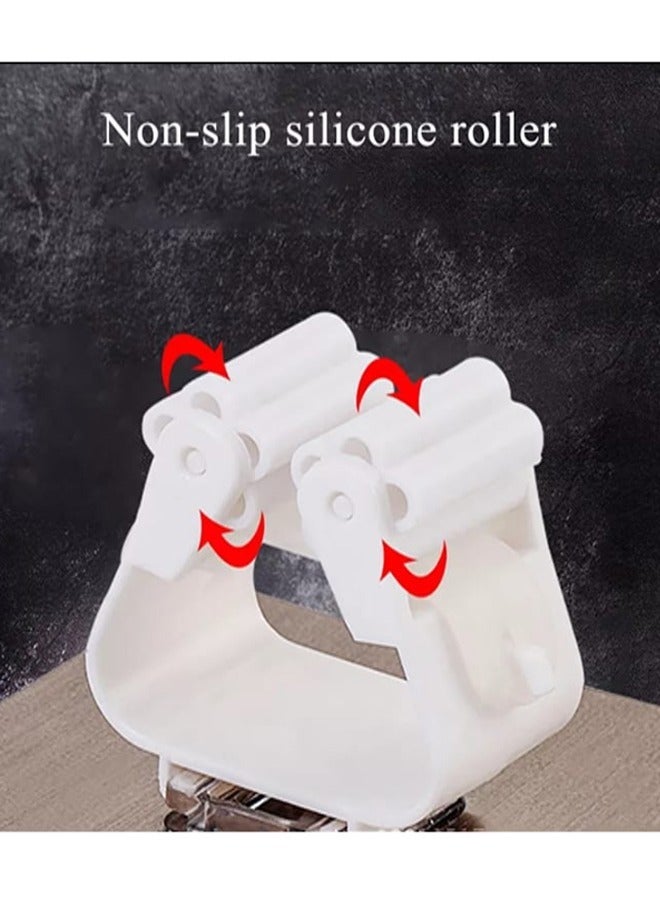 Raffine 1-Piece Adhesive Wall Mounted Mop and Broom Holder Wall Mount Kitchen and Bathroom Organizer Easy Install Heavy Duty Holder - Image 3