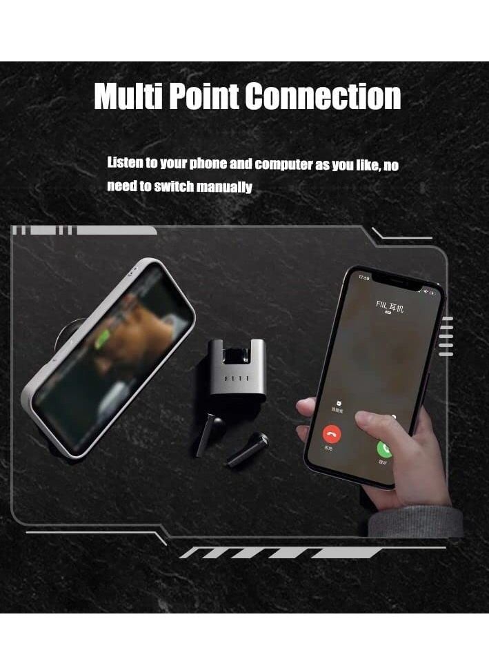 Wireless Earbuds -  True Wireless Earbuds Cordless, Bluetooth 5.0 Earphones with Microphone, Bass Bluetooth Earbuds, Noise-Cancelling, Sweatproof Wireless Headphones for iPhone & Android - Image 5