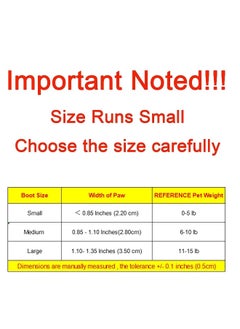 Generic 4Pcs Waterproof Dog Boots Waterproof Dog Shoes for Small Medium Dogs Anti-Slip Dog Boots for Hiking Soft Breathable Paw Protectors for Dogs Outdoor Night Use  - Image 4