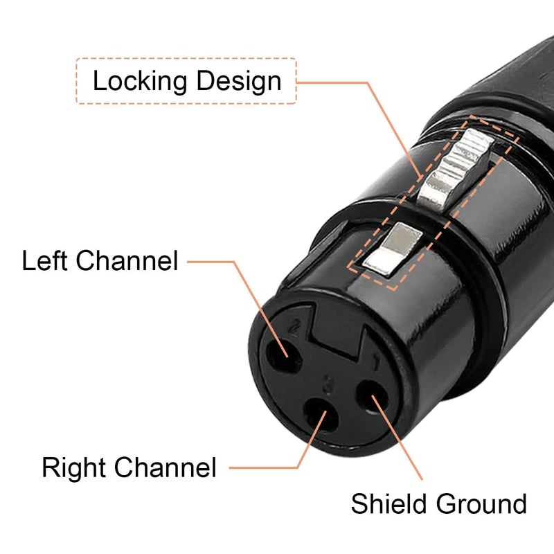 Device Of Urban Infotech موصلات XLR، موصل ذكر 3 دبابيس وموصل أنثى 3 دبابيس XLR لمدخل الصوت للميكروفون لزيادة التوصيل وتقليل الضوضاء (عبوة من 20) - Image 3