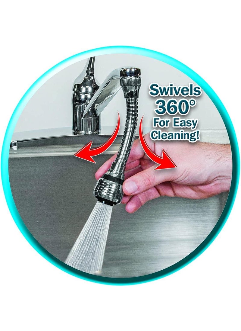 GTC® Turbo Flex 360 Instant Hands Free Faucet Swivel Spray Sink Hose Faucet Hose Spray - (IT N - 9123) (Pack of 1)