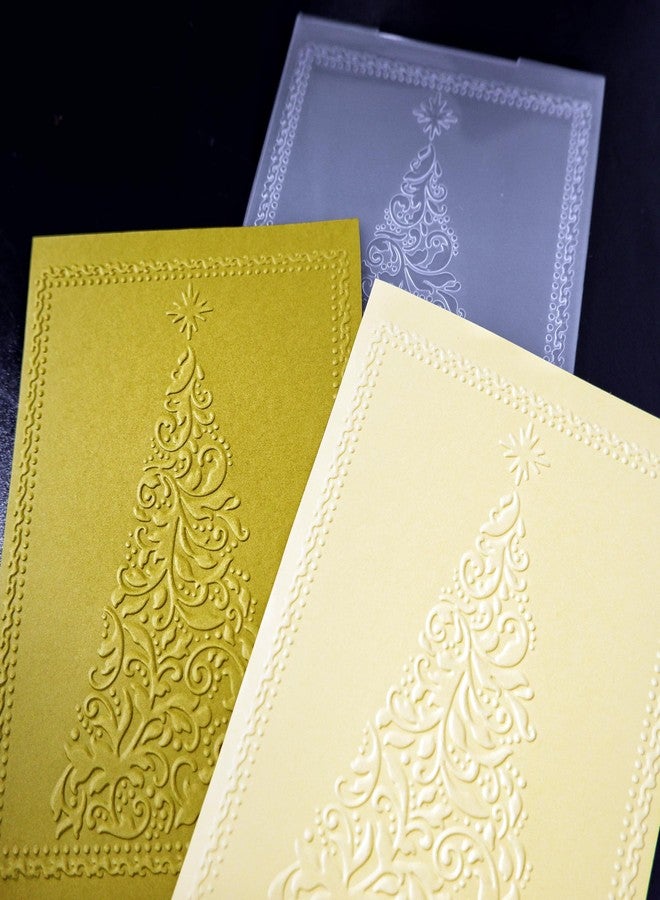 Arbuya 2 Sheets/Pack Merry Christmas Embossing Folders for Card Making Christmas Tree New Year Embossing Folders for Gift Tag Paper Crafting Home Decoration - Image 5