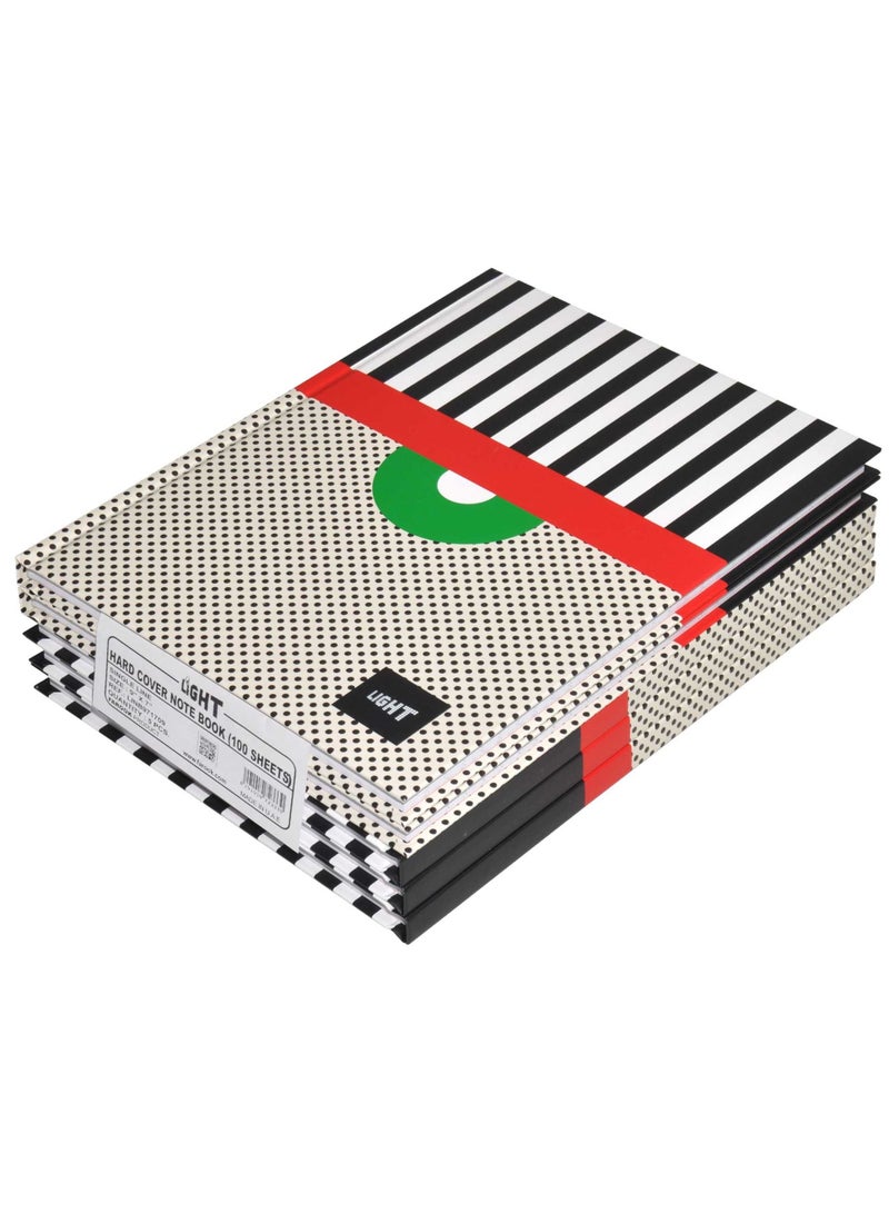 FIS مجموعة من 5 دفاتر ملاحظات ذات غلاف صلب من FIS LIGHT، سطر واحد، 9 × 7 بوصات (22.86 × 20.32 سم)، 100 ورقة - LINB971709 - Image 1