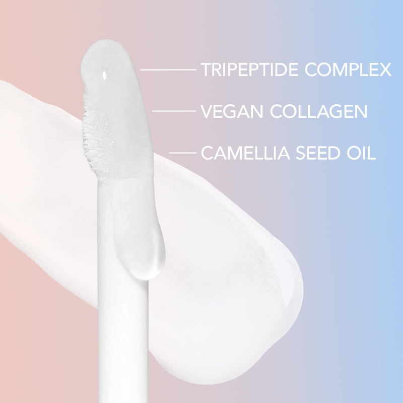 Sacheu Lip Elixir Nourishing and Hydrating Lipgloss â€” Moisturizing Plumping Lip Gloss Enriched with Collagen, Non-Sticky Lip Color Smooth High-Shine Finish, Vegan & Cruelty-Free, Bunny Ear (Clear) - Image 5