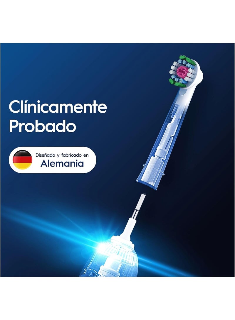 اورال بي راس فرشاة اسنان كهربائية برو سينسيتيف كلين على شكل حرف X وشعيرات فائقة النعومة لتنظيف لطيف وازالة الجير من 8 قطع، لون ابيض (قد تختلف التعبئة) - view 4