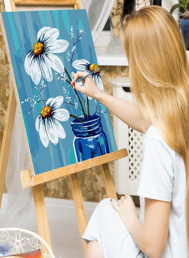 TREXEE Daisy Flower Paint by Numbers Kit for Kids Adults & Beginner -Scenery Paint by Number on Canvas, DIY Oil Acrylic Painting by Numbers Kit on Canvas, Number Painting kit DIY Canvas Painting by Numbers DIY Painting kit for Adults, DIY Oil Painting for Gift Home Wall Décor Diy Acrylic painting (Without Frame)(40X50 CM) - Image 2