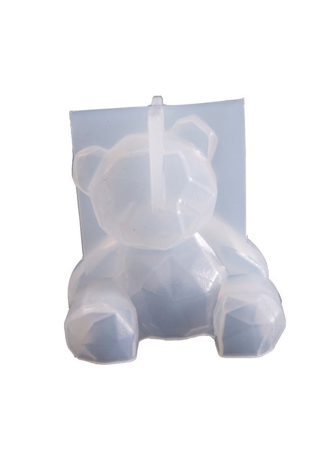 yongsheng 3D Bear Silicone DIY Mold White， Bear Resin Mold Silicone Fondant Mold Bear Epoxy Soap Mould for Teddy Bear Cake Decoration Chocolate Ice Cream Molds Soap Candle Topper Polymer Clay Mold DIY Crafts Accessories  - Image 1