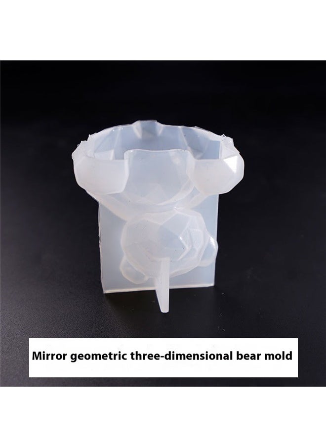 yongsheng 3D Bear Silicone DIY Mold White， Bear Resin Mold Silicone Fondant Mold Bear Epoxy Soap Mould for Teddy Bear Cake Decoration Chocolate Ice Cream Molds Soap Candle Topper Polymer Clay Mold DIY Crafts Accessories  - Image 3