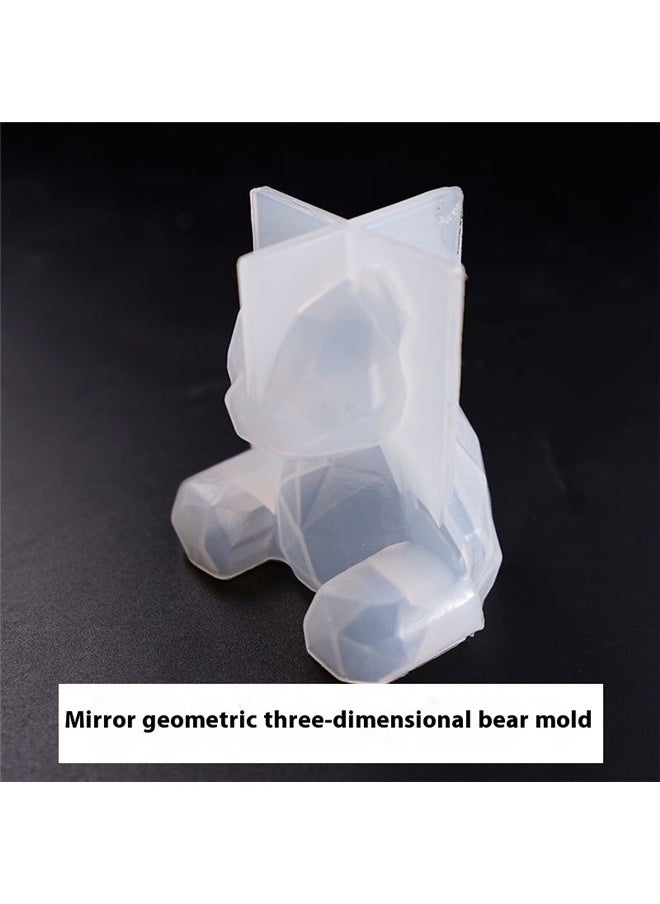 yongsheng 3D Bear Silicone DIY Mold White， Bear Resin Mold Silicone Fondant Mold Bear Epoxy Soap Mould for Teddy Bear Cake Decoration Chocolate Ice Cream Molds Soap Candle Topper Polymer Clay Mold DIY Crafts Accessories  - Image 4