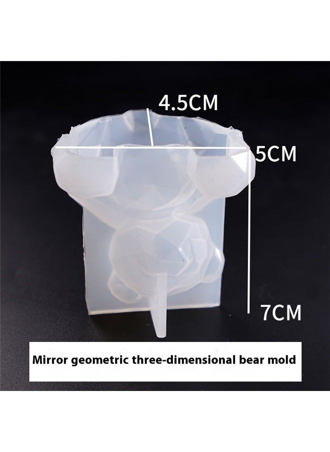 yongsheng 3D Bear Silicone DIY Mold White， Bear Resin Mold Silicone Fondant Mold Bear Epoxy Soap Mould for Teddy Bear Cake Decoration Chocolate Ice Cream Molds Soap Candle Topper Polymer Clay Mold DIY Crafts Accessories  - Image 5