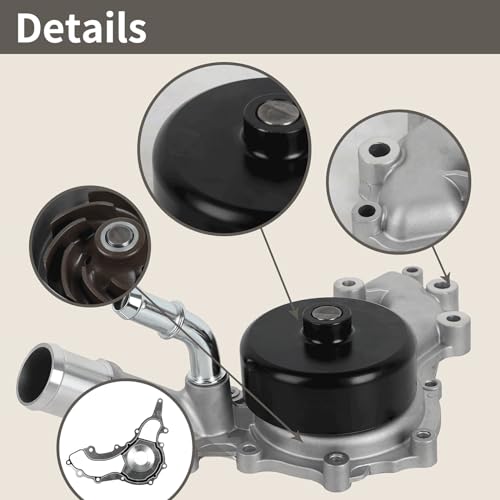EvTok AW6169 Water Pump & Gasket Fit for Dodge Challenger/Avenger/Charger/Durango/Grand Caravan/Journey, Chrysler 200/300/Town & Country, Grand Cherokee, Ram 1500/ ProMaster, VW Routan 3.6L V6 Engine - Image 3