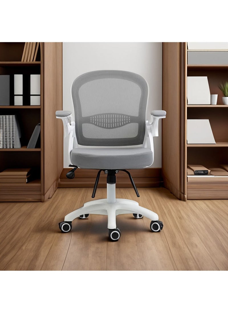 AGD Office Chair Comfort Ergonomic Height Adjustable Desk with Lumbar Support   Backrest Mesh with Armrests for Computer Workstation Home Office  - Image 3