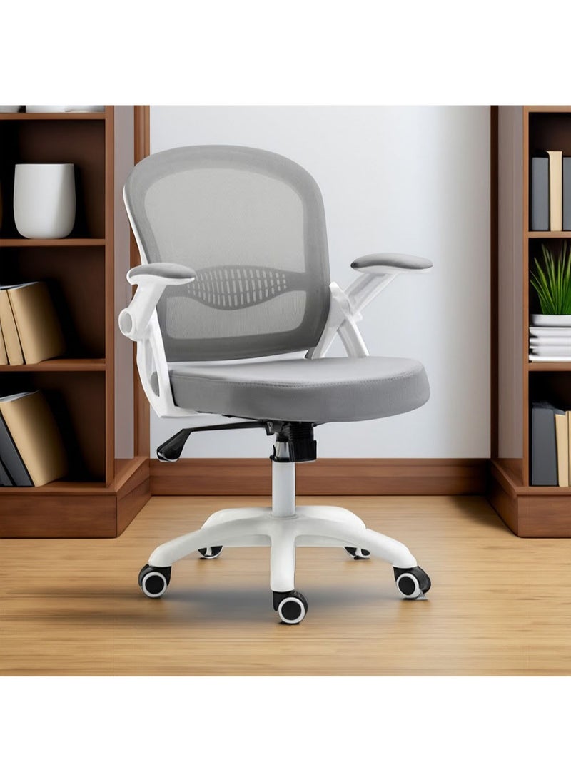 AGD Office Chair Comfort Ergonomic Height Adjustable Desk with Lumbar Support   Backrest Mesh with Armrests for Computer Workstation Home Office  - Image 1
