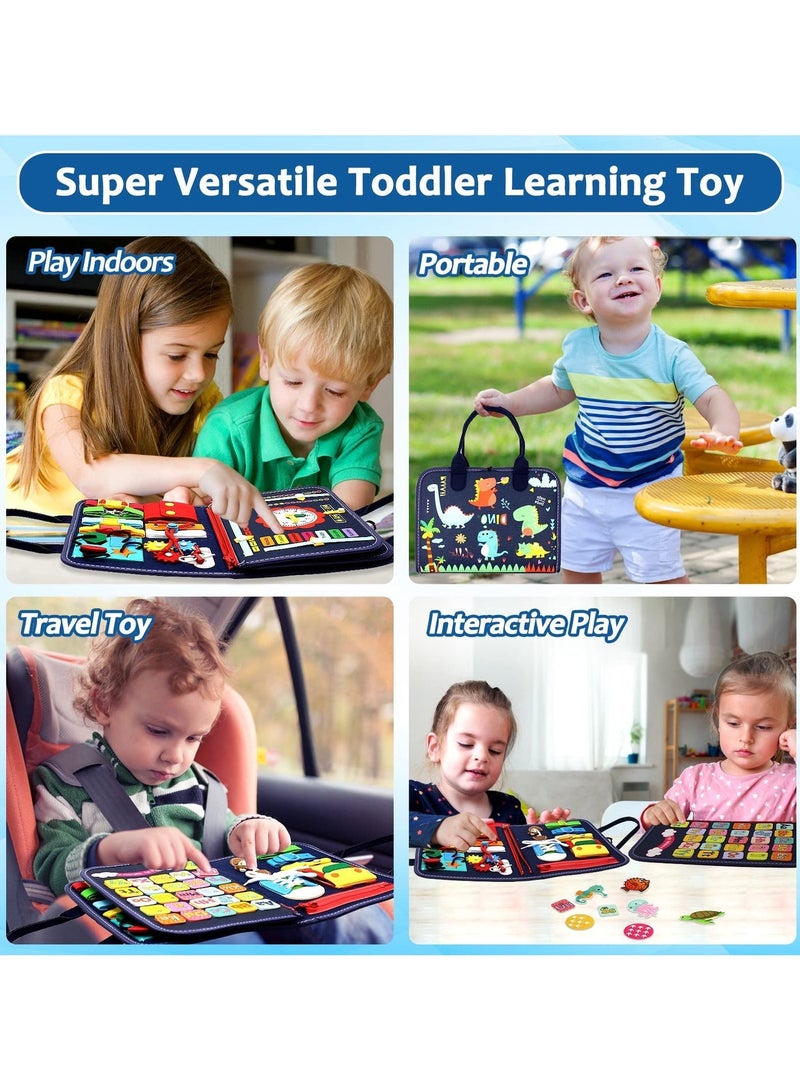 Aurevip Busy Board Montessori Toy for 1 2 3 4 Years Old, Educational Activity Sensory Board, Preschool Learning Fine Motor Skills Toys, Toddler Travel Toy - Image 4