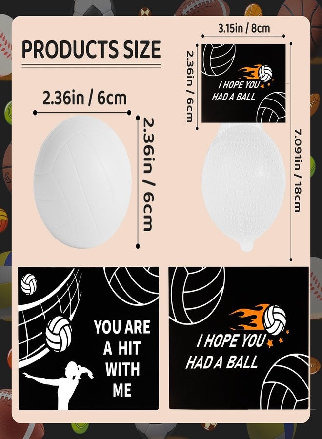LiYiQ 24Pcs Volleyball Party Favors 2.36 Inch Volleyball Stress Balls for Kids Volleyball Birthday Favors Foam Volleyball Birthday Decorations Volleyball Goodie Bag Stuffers - Image 2