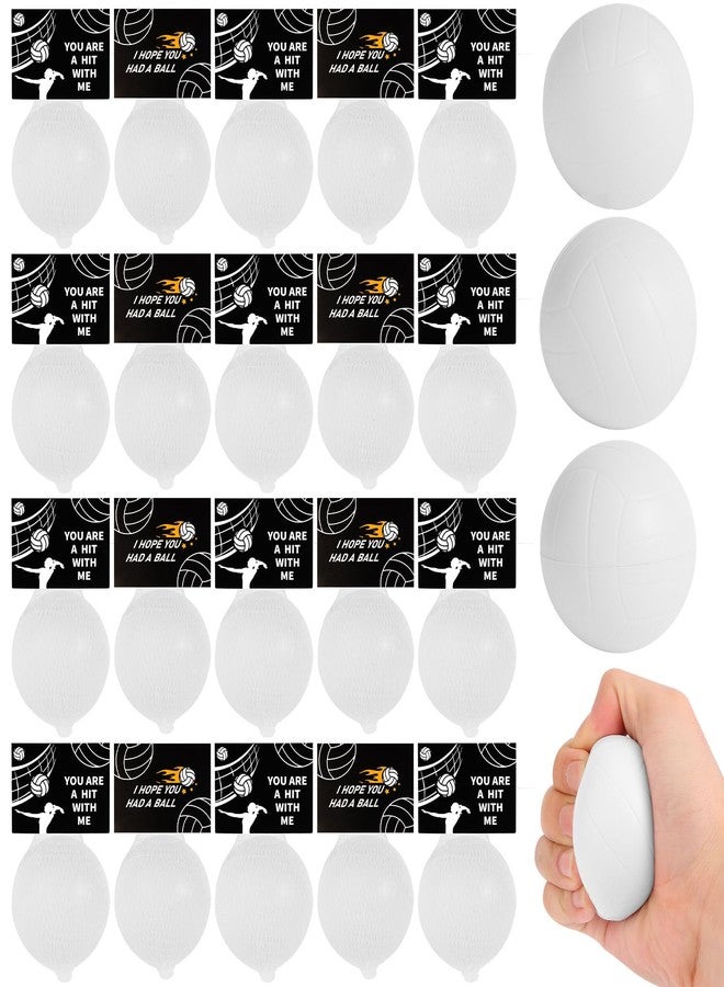 LiYiQ 24Pcs Volleyball Party Favors 2.36 Inch Volleyball Stress Balls for Kids Volleyball Birthday Favors Foam Volleyball Birthday Decorations Volleyball Goodie Bag Stuffers - Image 1